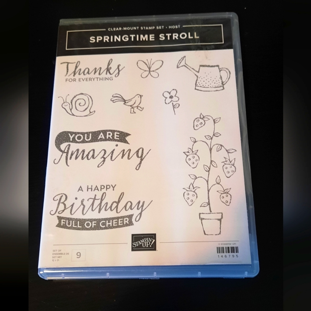 Springtime Stroll Rubber Cling mount stamp set